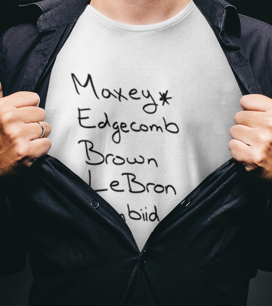 Maxey Edgecomb Brown LeBron Embiid Philadelphia 76ers Basketball Names T-Shirt