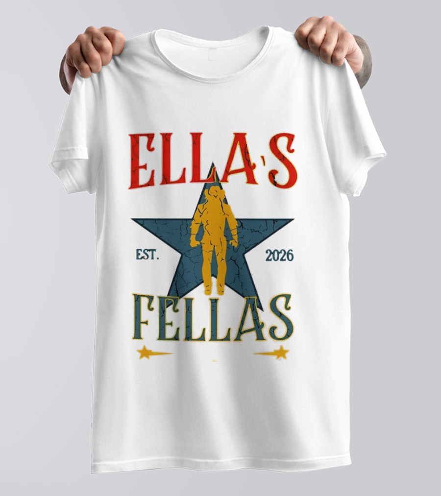 Ella's Fellas Est 2026 Astronaut Star T-Shirt
