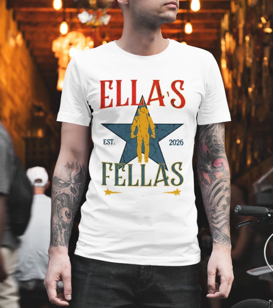 Ella's Fellas Est 2026 Astronaut Star T-Shirt
