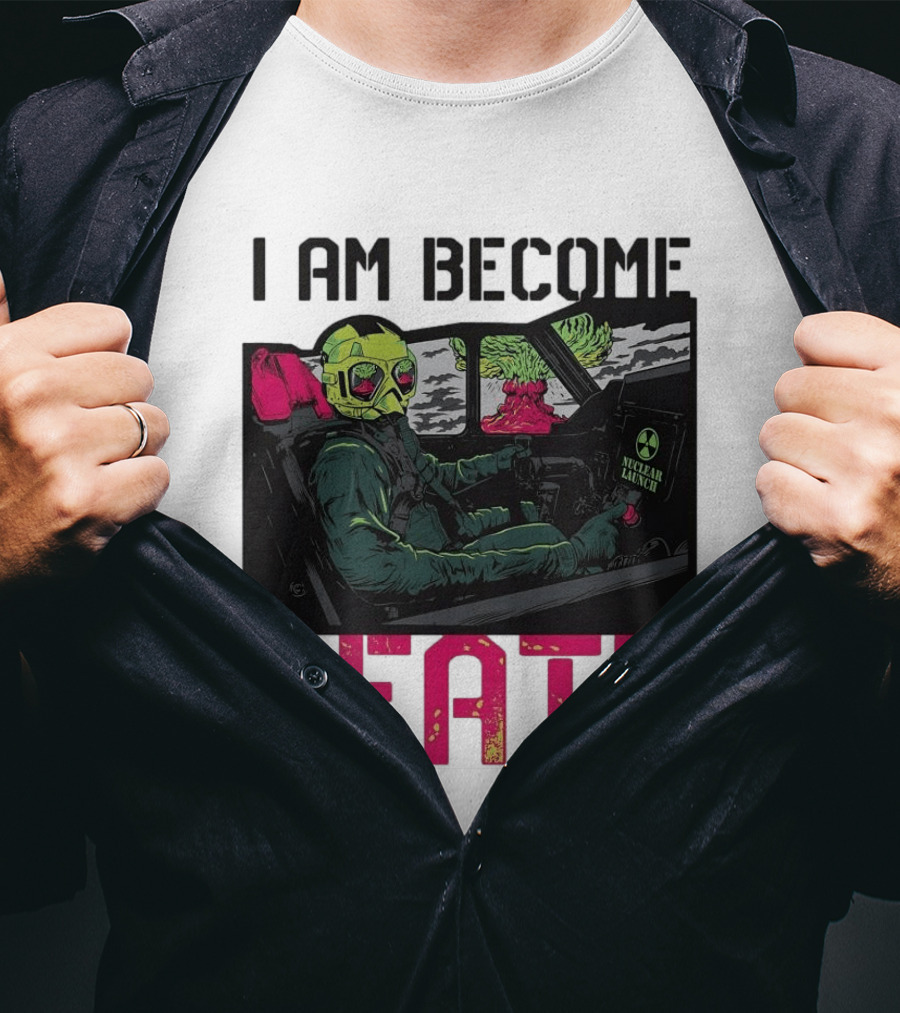 I Am Become Death Skeleton Driving Nuclear Launch Car T-Shirt