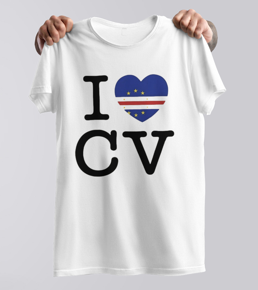 I Love Cape Verde Heart CV Flag T-Shirt