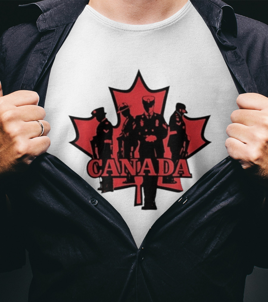 Canada Maple Leaf Uniformed Figures T-Shirt