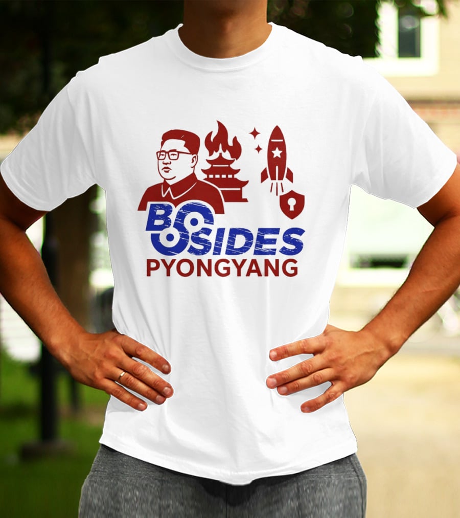 Kim Jong Un BSides Pyongyang Rocket Security Pagoda Shield Star T-Shirt