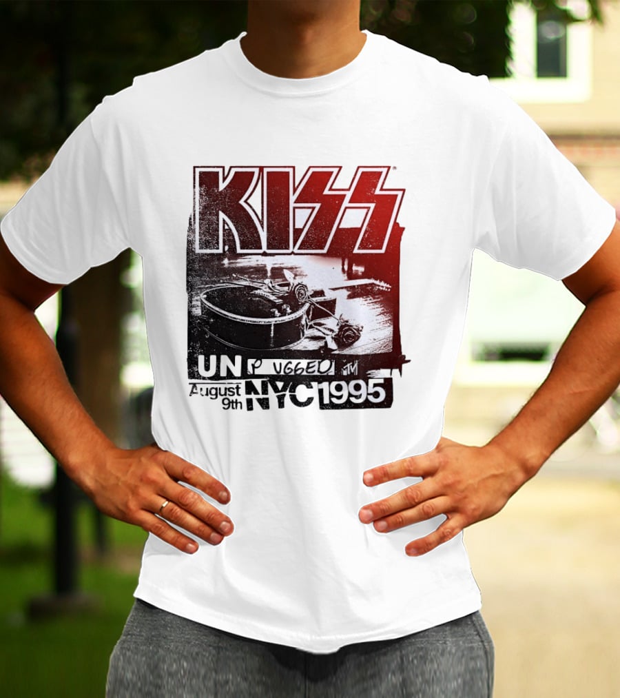 KISS Unplugged MTV August 9th 1995 NYC Guitar Roses T-Shirt