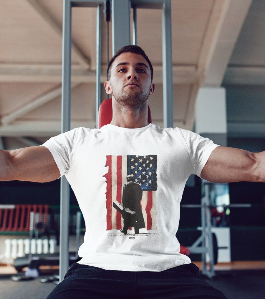 Kith Records Johnny Cash American Flag Iconic USA Collab T-Shirt