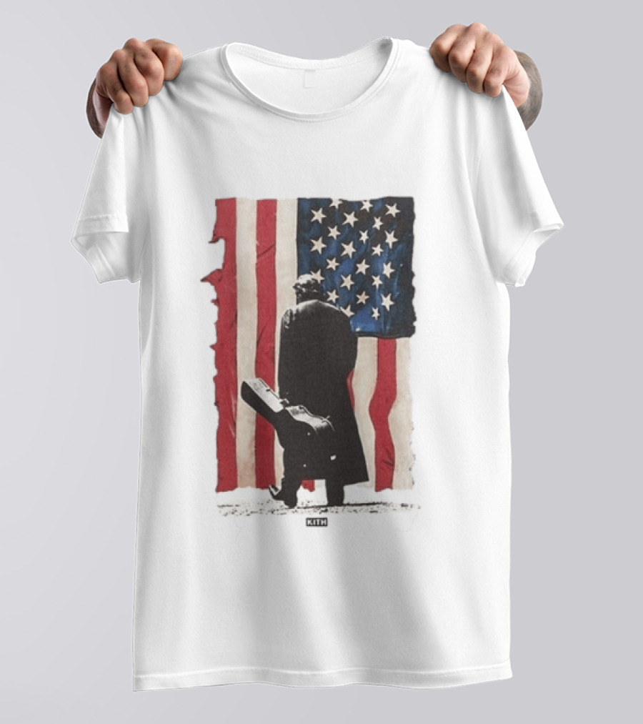 Kith Records Johnny Cash American Flag Iconic USA Collab T-Shirt