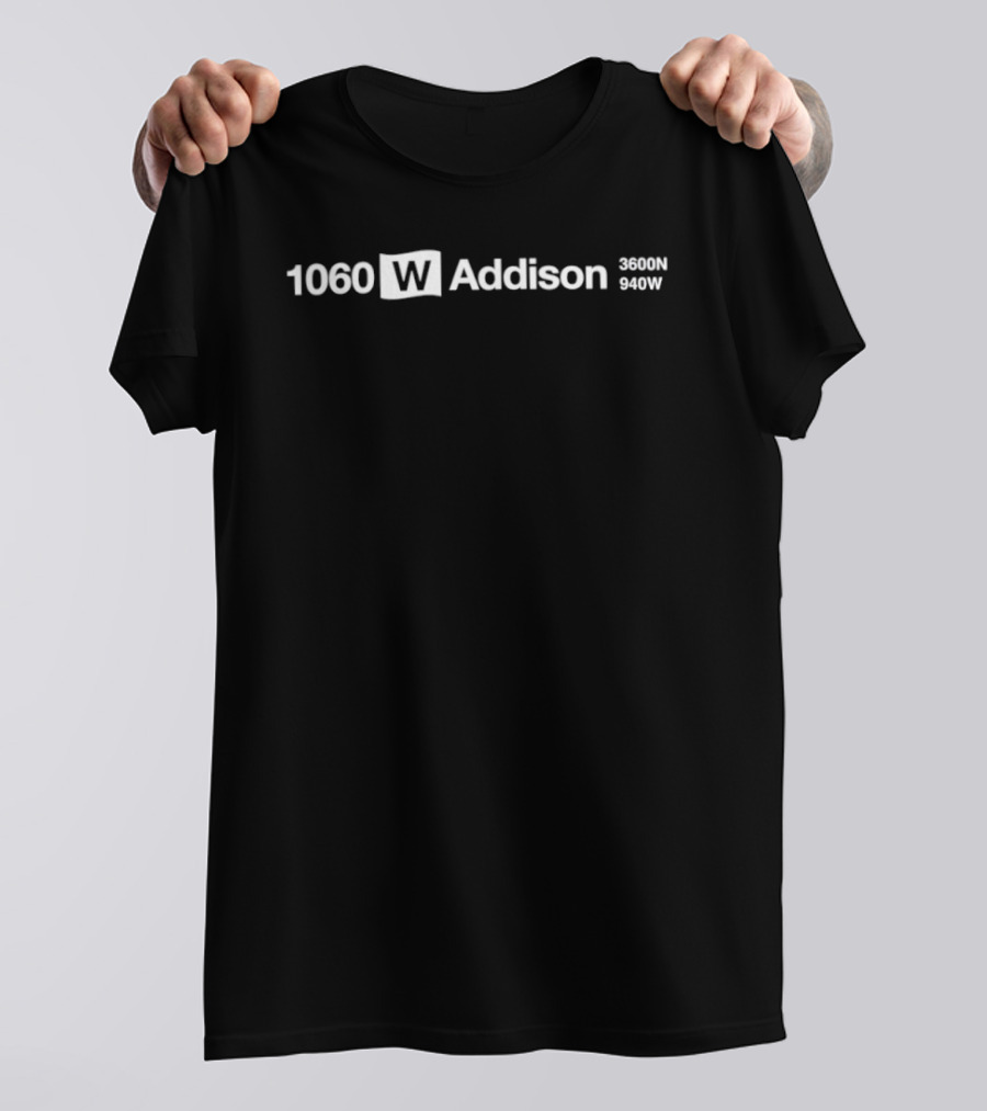 1060 W Addison 3600N 940W Chicago Cubs Baseball Wrigley Field Iconic Address T-Shirt