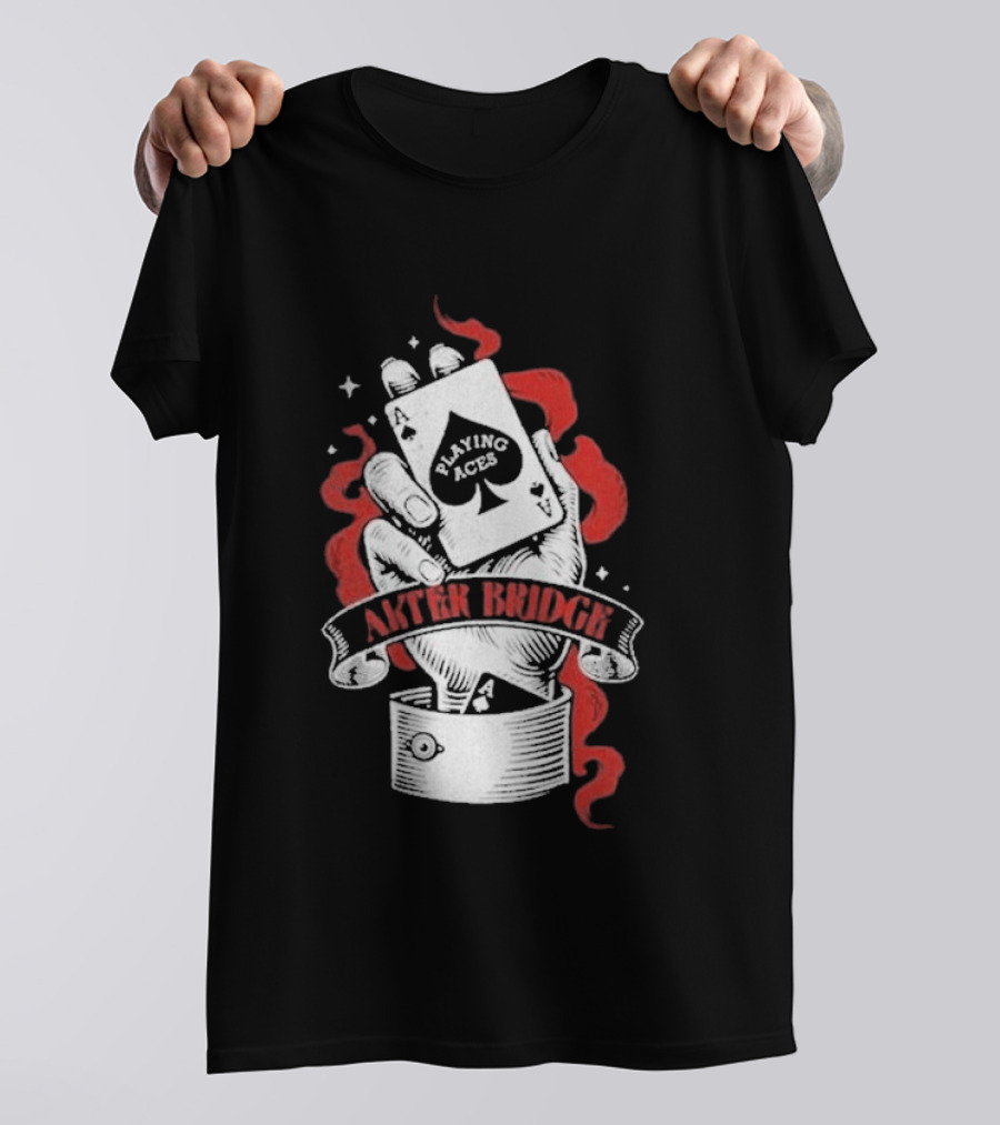 Alter Bridge Playing Aces Hand Holding Cards T-Shirt