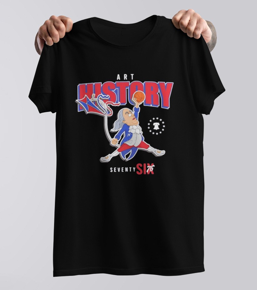 Ben Frankjumpman Art History Seventy Sixers T-Shirt