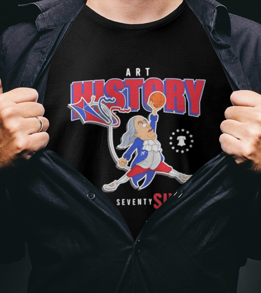 Ben Frankjumpman Art History Seventy Sixers T-Shirt