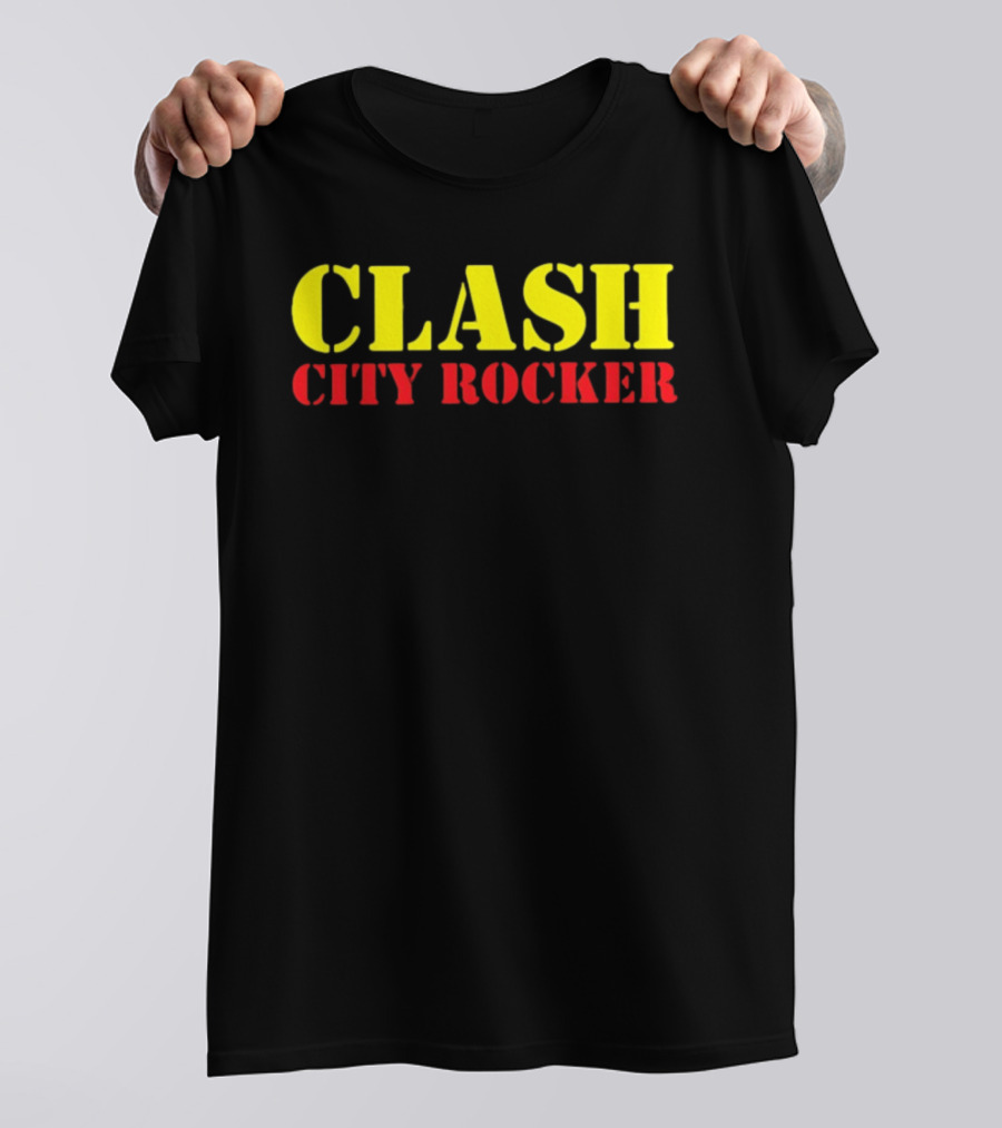 CLASH CITY ROCKER Vibrant Yellow And Red T-Shirt