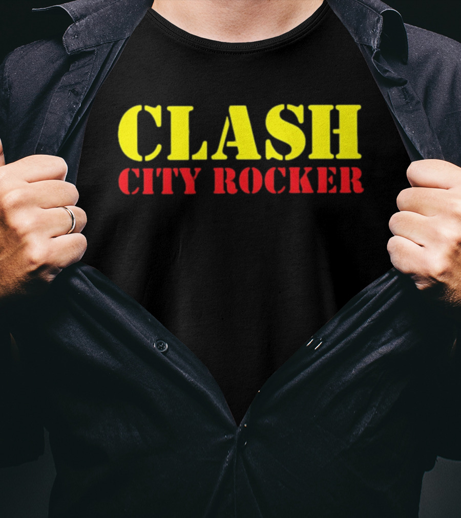 CLASH CITY ROCKER Vibrant Yellow And Red T-Shirt