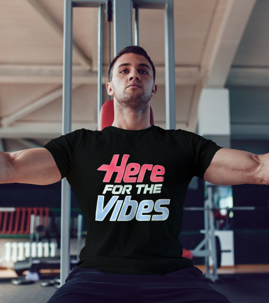 Here For The Vibes Retro Aesthetic T-Shirt