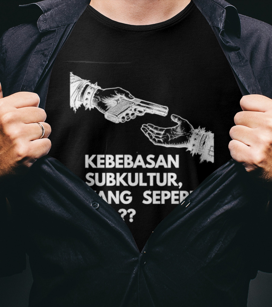 Kebebasan Subkultur Yang Seperti Apa Pertanyaan Tanda Gambar Tangan T-Shirt