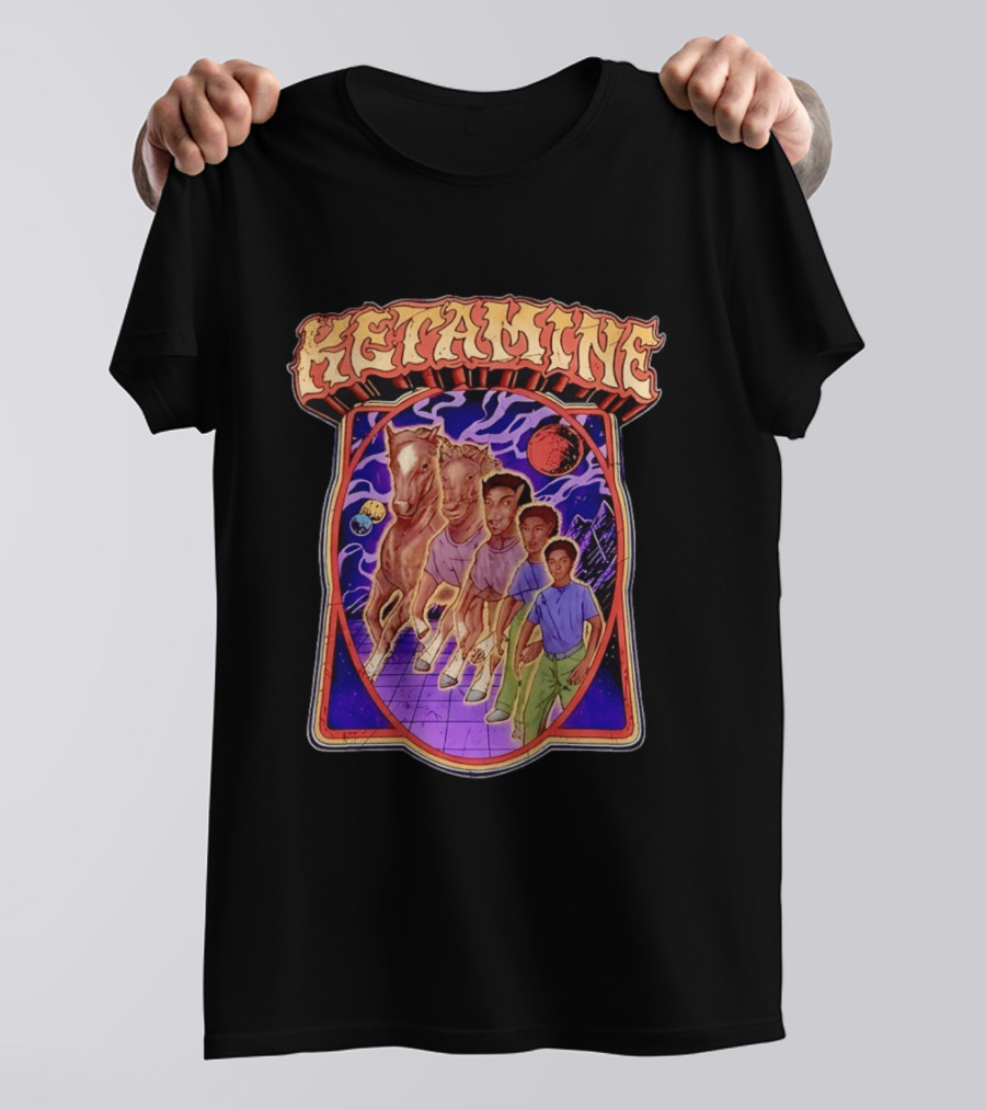 Ketamine Horse Morph Psychedelic Surreal Transformation T-Shirt