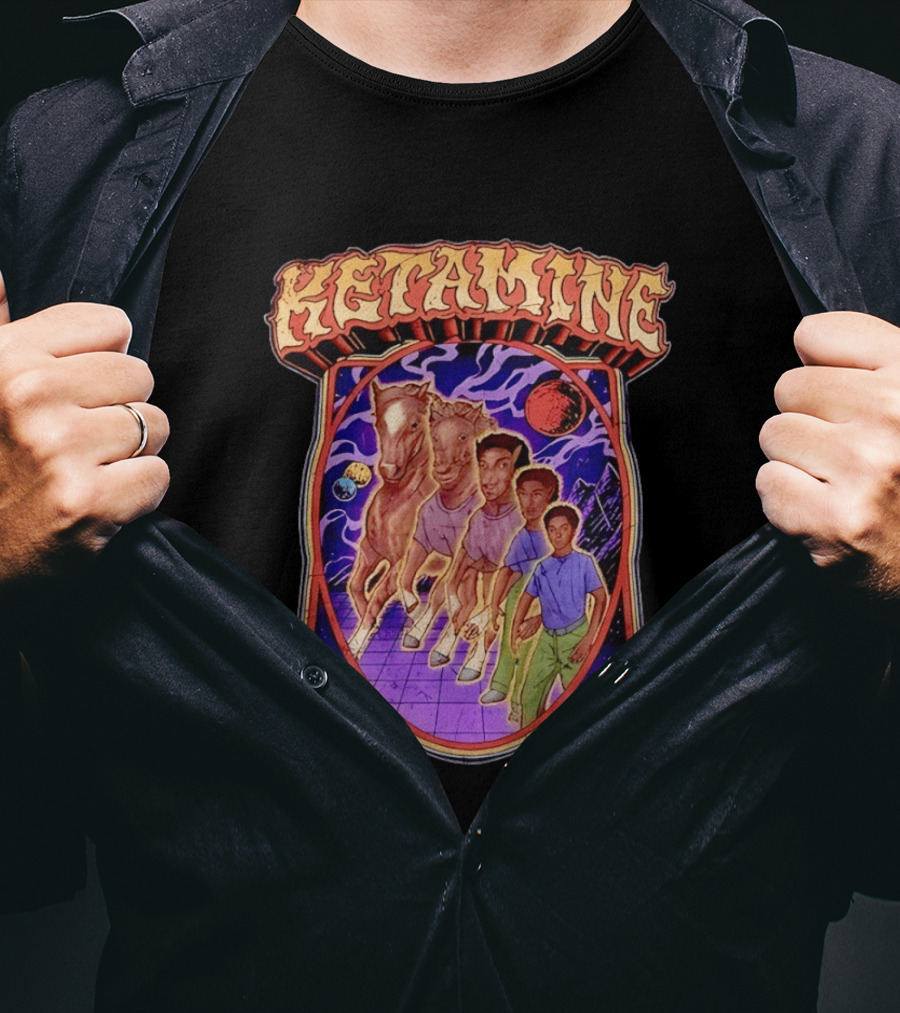 Ketamine Horse Morph Psychedelic Surreal Transformation T-Shirt