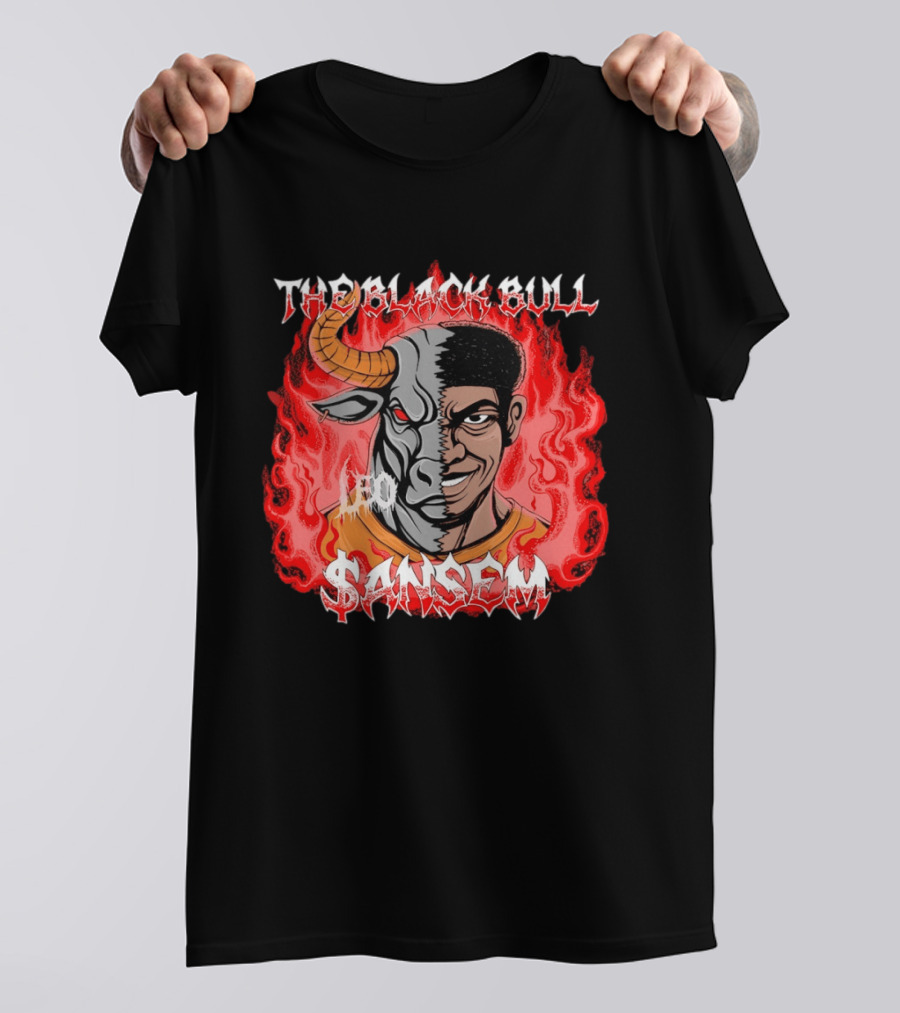 Leo Sansem The Black Bull Flaming Duality T-Shirt