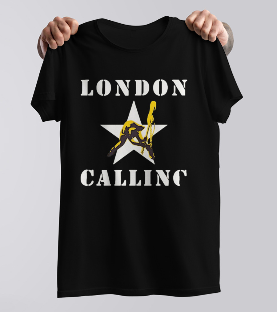 London Calling The Clash Punk Rock Band Star T-Shirt