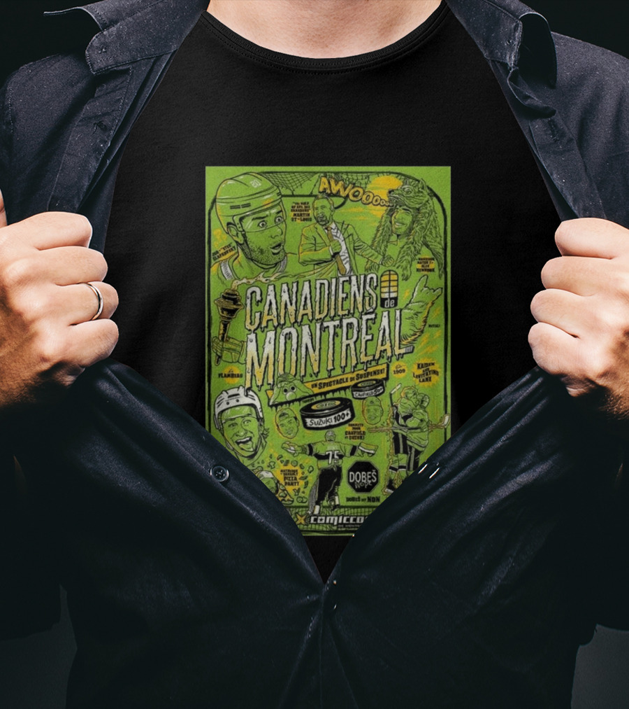 Canadiens De Montreal Comiccon 2026 Suzuki Martel St Louis Flanagan Dubeau Klingtent Laviolette Dobes 75 T-Shirt