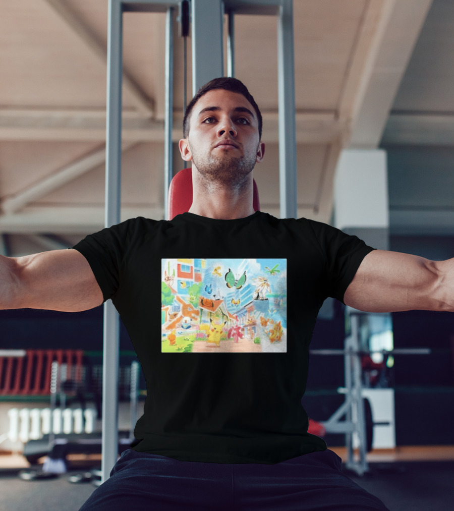 Pokémon Center Singapore July 2026 Pikachu Charizard Celebi Rowlet Oricorio Wingull T-Shirt