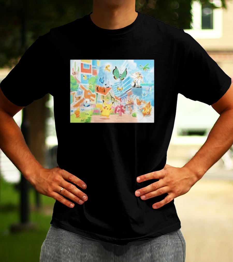Pokémon Center Singapore July 2026 Pikachu Charizard Celebi Rowlet Oricorio Wingull T-Shirt