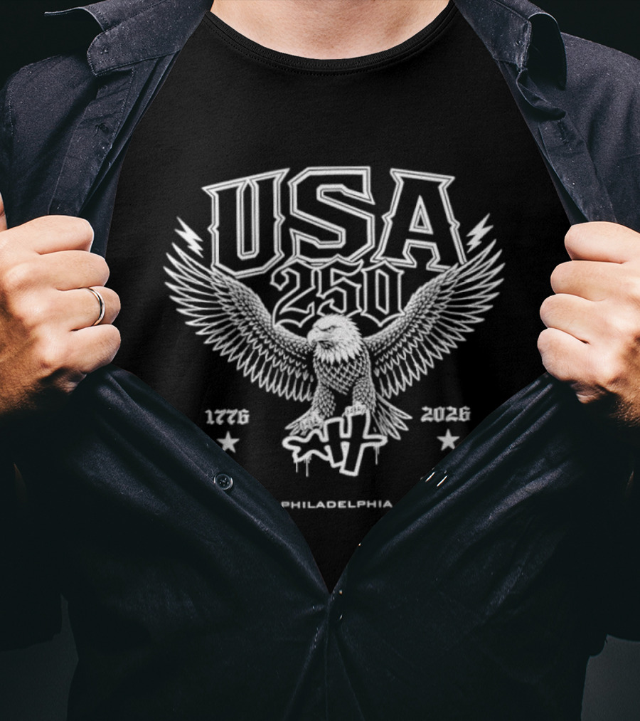 USA 250 Eagle 1776 2026 Philadelphia T-Shirt