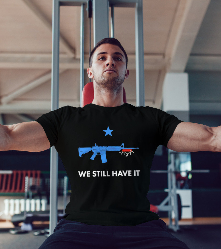 We Still Have It Blue Rifle Swiss Army Knife Star T-Shirt