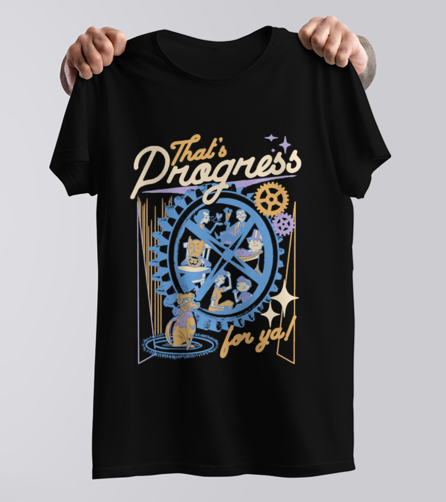 That's Progress For Ya Scenes Devil Dog Cogs And Characters T-Shirt