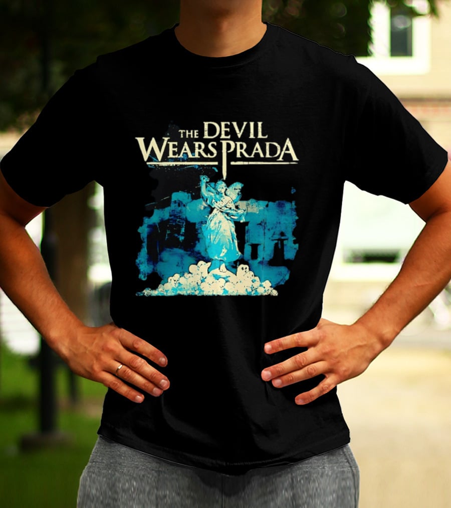 The Devil Wears Prada Angel Figure With Skull Pile T-Shirt