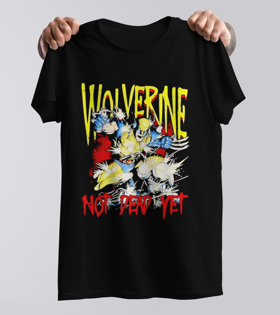 Wolverine Marvel Comics Not Dead Yet Bold Color T-Shirt