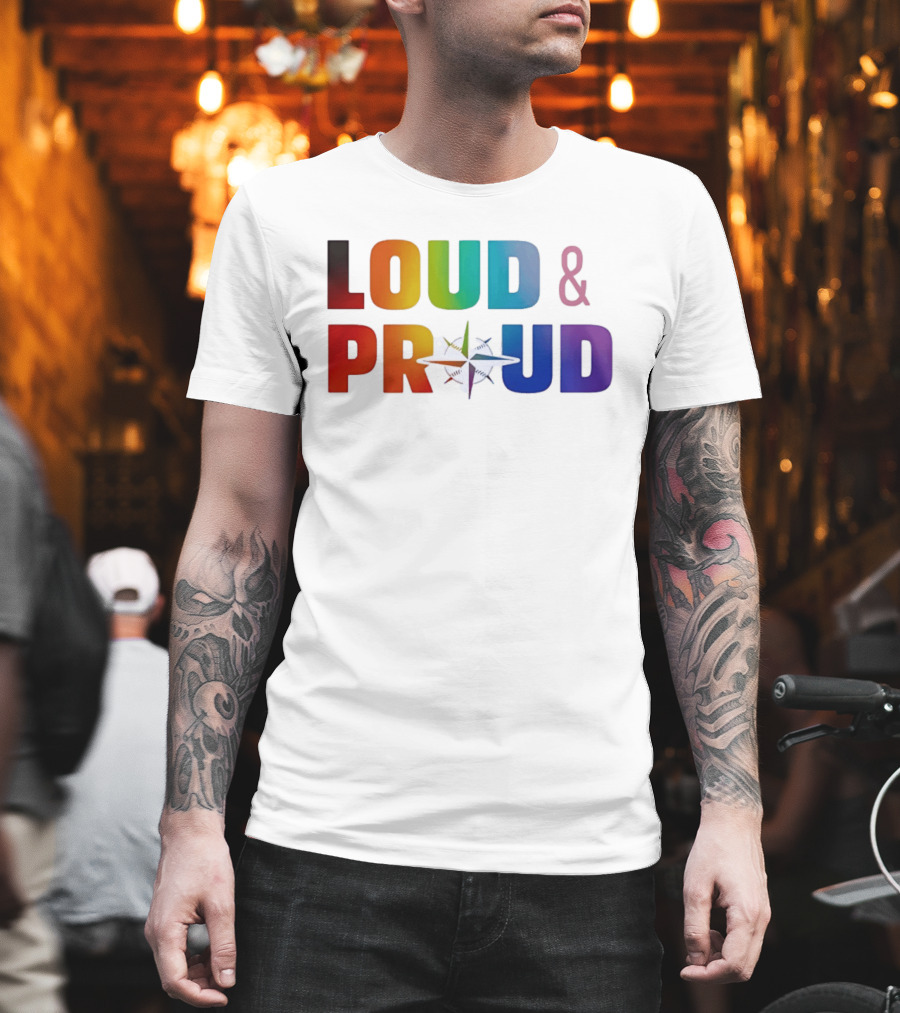 Loud And Proud Pride Rainbow Compass T-Shirt