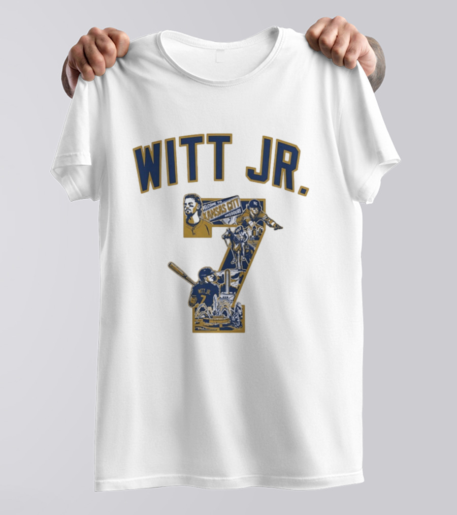 Witt Jr. Kansas City Welcome Missouri Royals MLB Number 7 T-Shirt