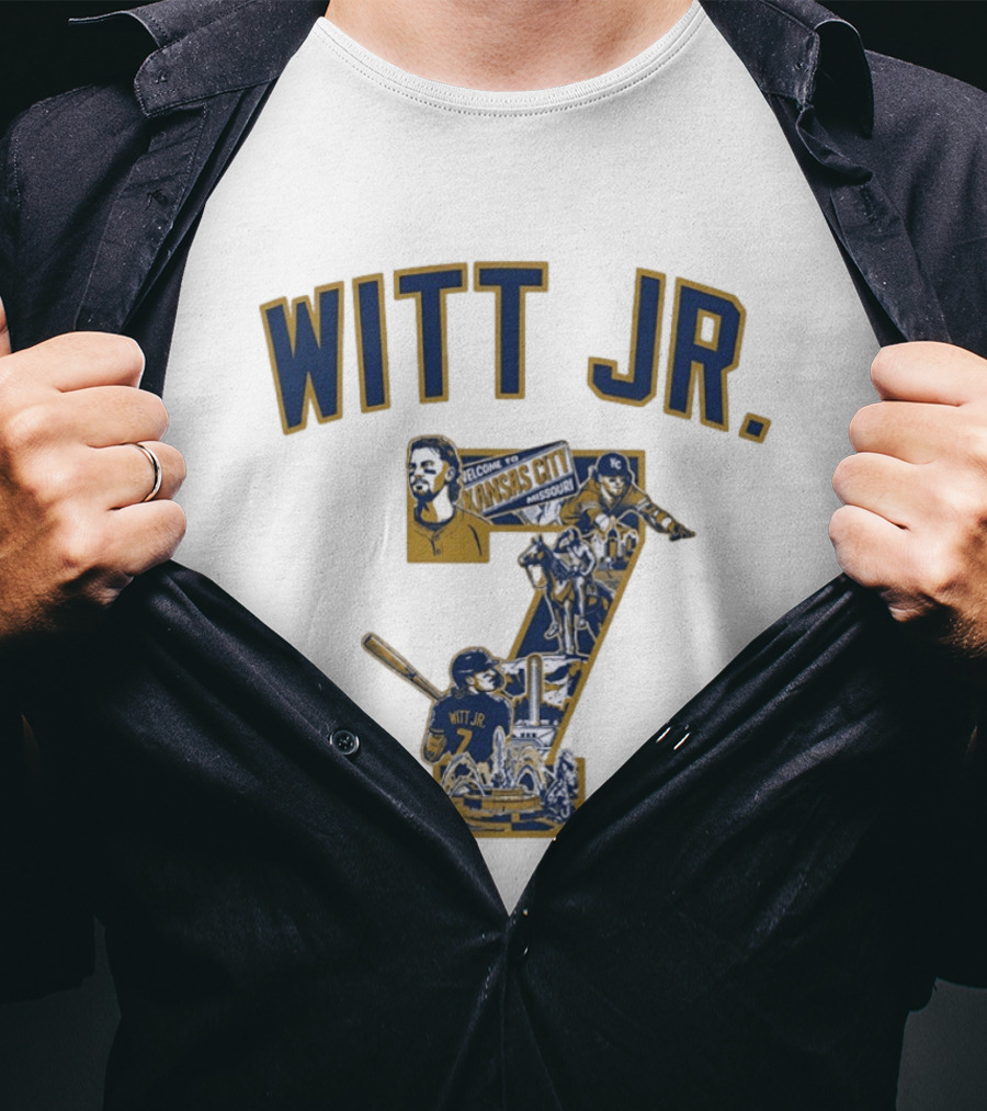 Witt Jr. Kansas City Welcome Missouri Royals MLB Number 7 T-Shirt