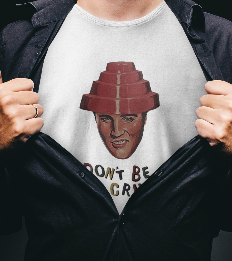 Elvis Presley Devo Hat Don't Be Cruel Pop Culture Icon Mashup T-Shirt
