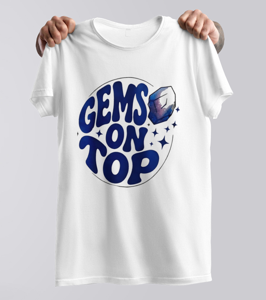 Gems On Top Crystal Stars And Galaxy T-Shirt