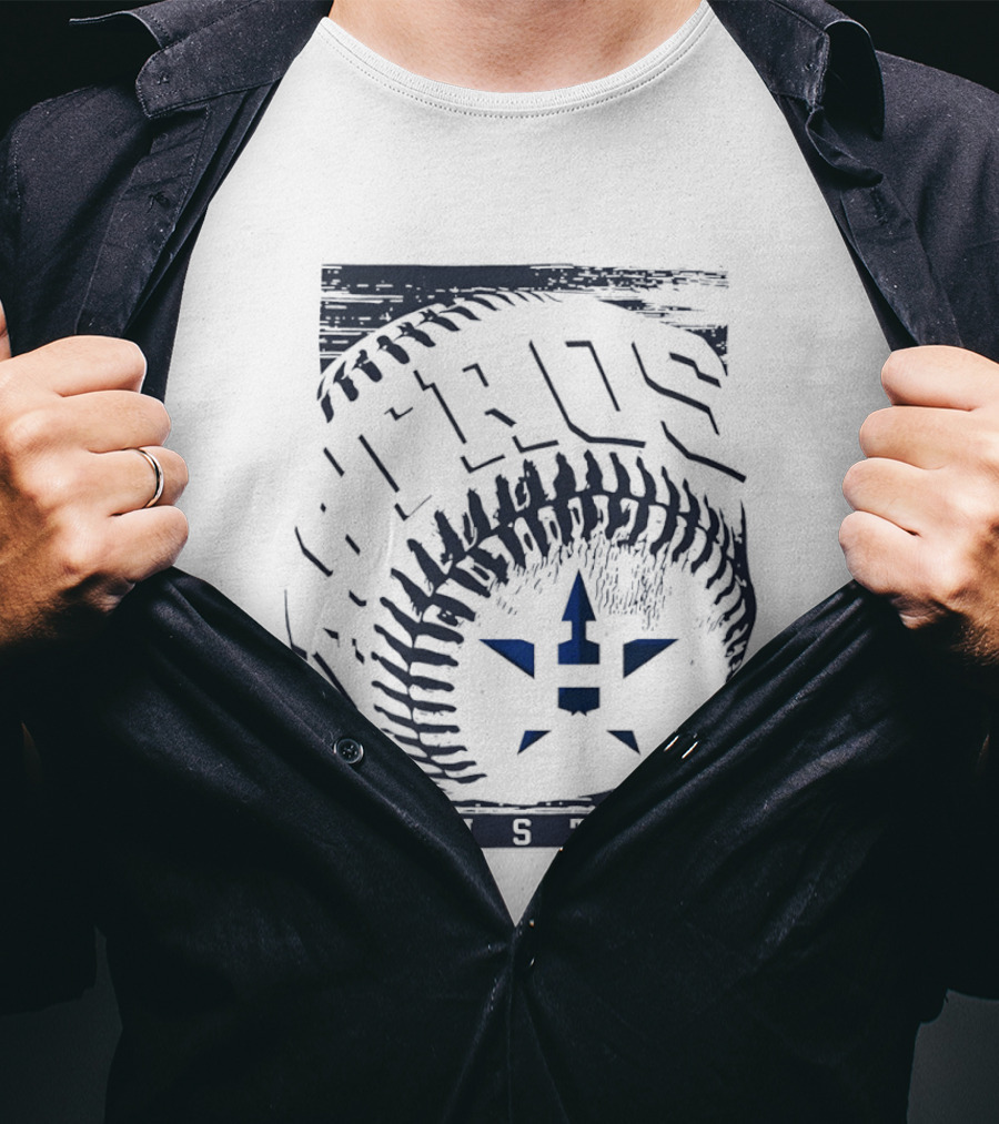 Houston Astros Hros Baseball MLB Team Icon Blue T-Shirt