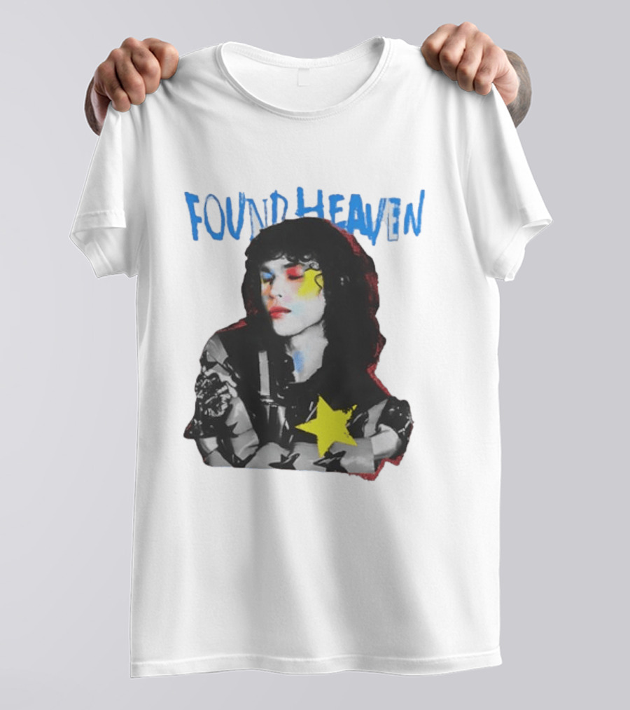 Found Heaven On Tour 2024 Dateback Washed Black Star T-Shirt