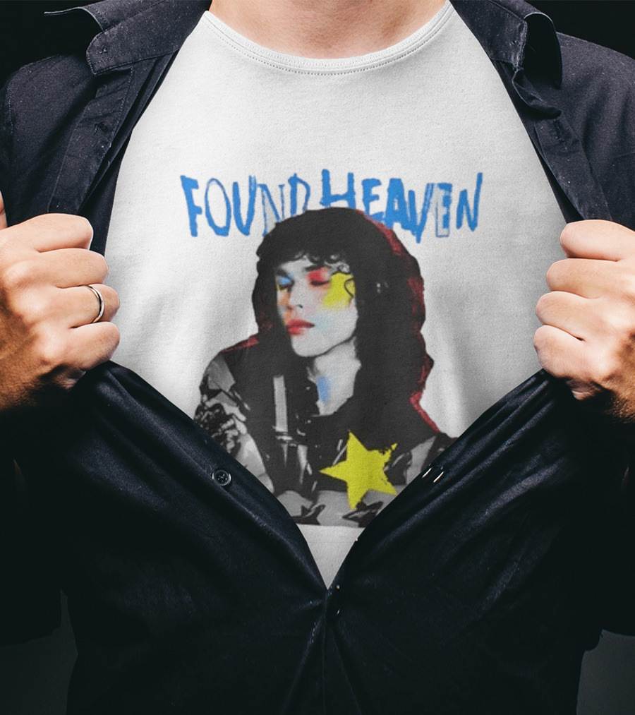 Found Heaven On Tour 2024 Dateback Washed Black Star T-Shirt
