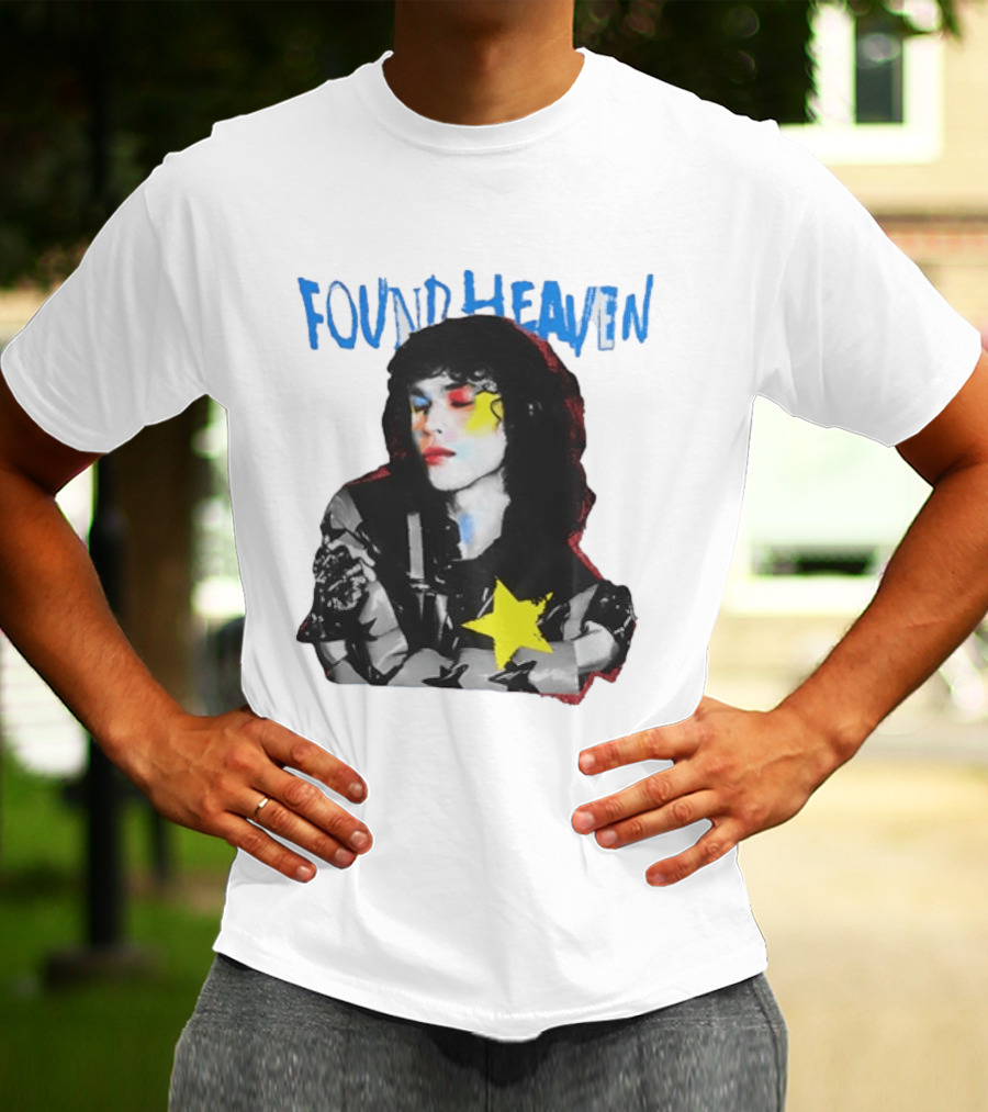 Found Heaven On Tour 2024 Dateback Washed Black Star T-Shirt