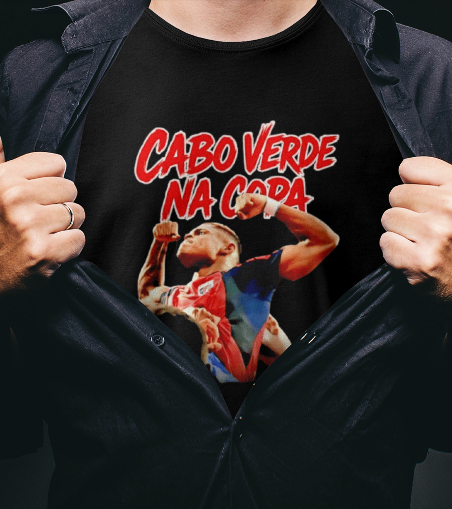 Cabo Verde Na Copa Cape Verde National Football Team Fan Pride Hélio Varela T-Shirt
