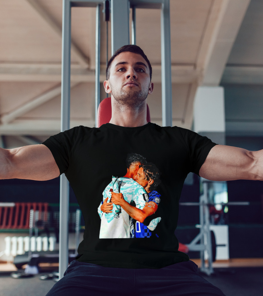 Modric Ronaldo Embrace Croatia Portugal Football Unity T-Shirt