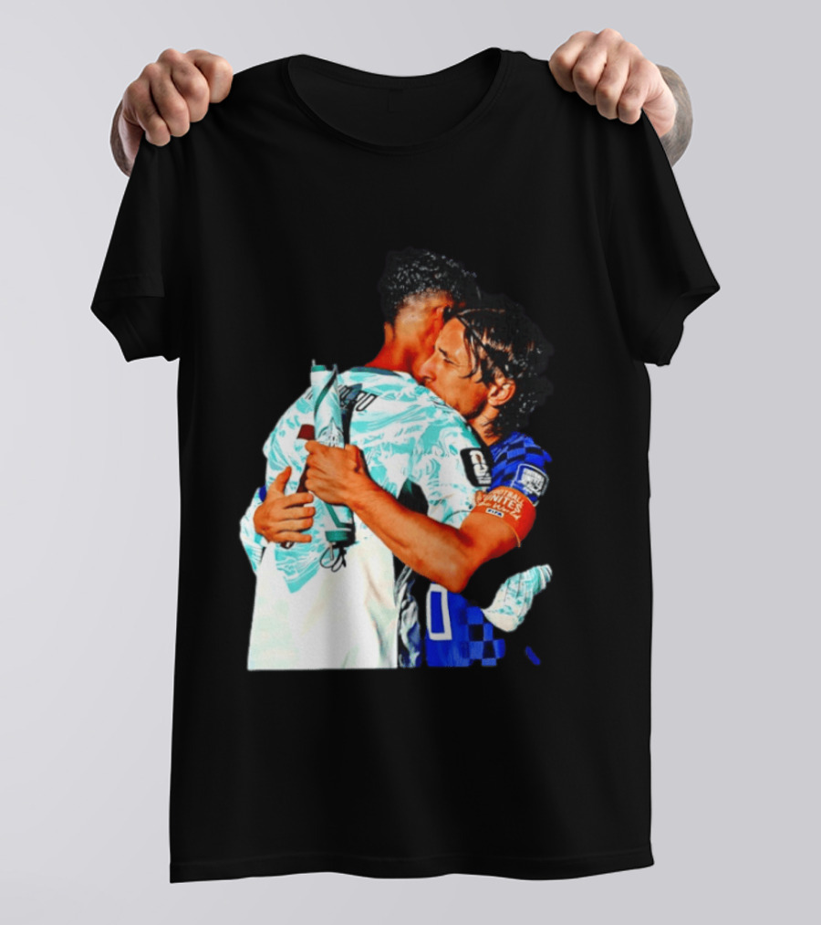 Modric Ronaldo Embrace Croatia Portugal Football Unity T-Shirt