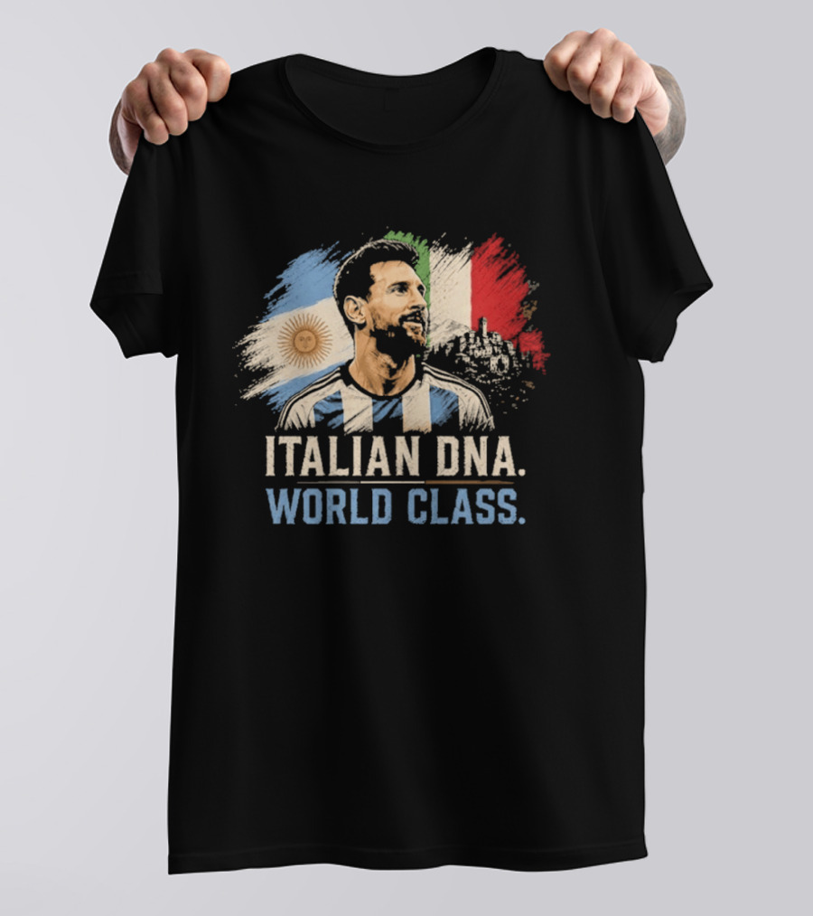 Italian DNA World Class Argentina Flag Soccer Player T-Shirt