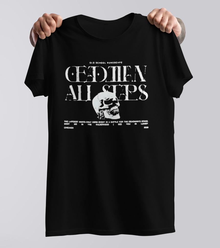 Old School Runescape Deadman All Stars 2026 Chicago Wilderness Battle Event T-Shirt