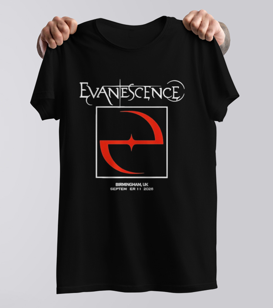 Evanescence Birmingham UK September 11 2026 Red T-Shirt