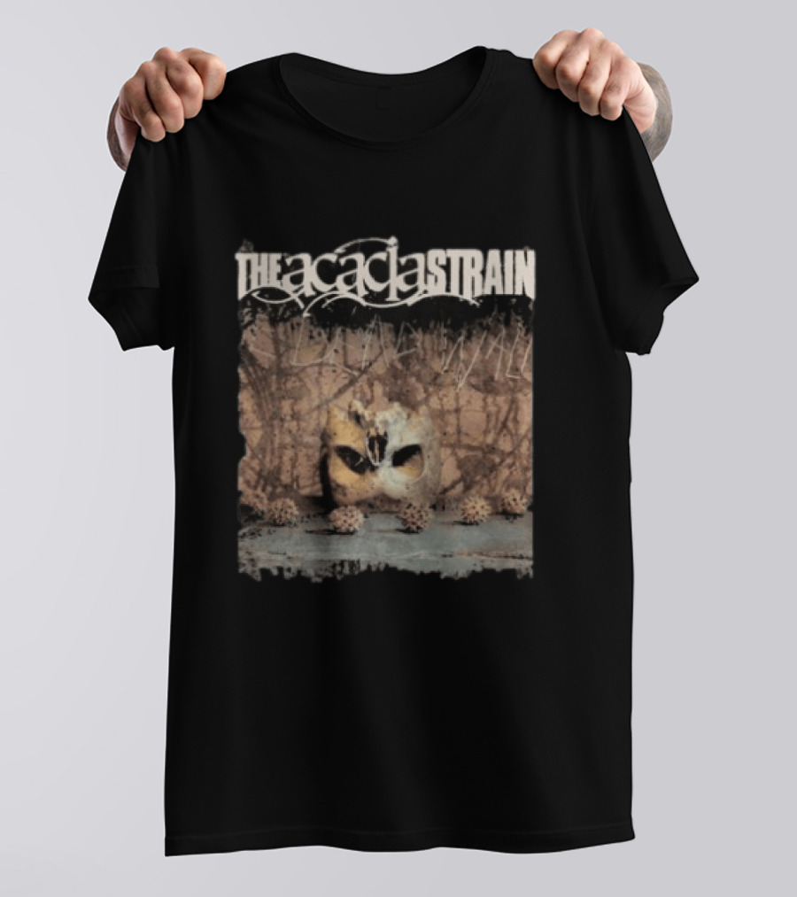 The Acacia Strain The Dead Walk Album Mask Skull Image T-Shirt