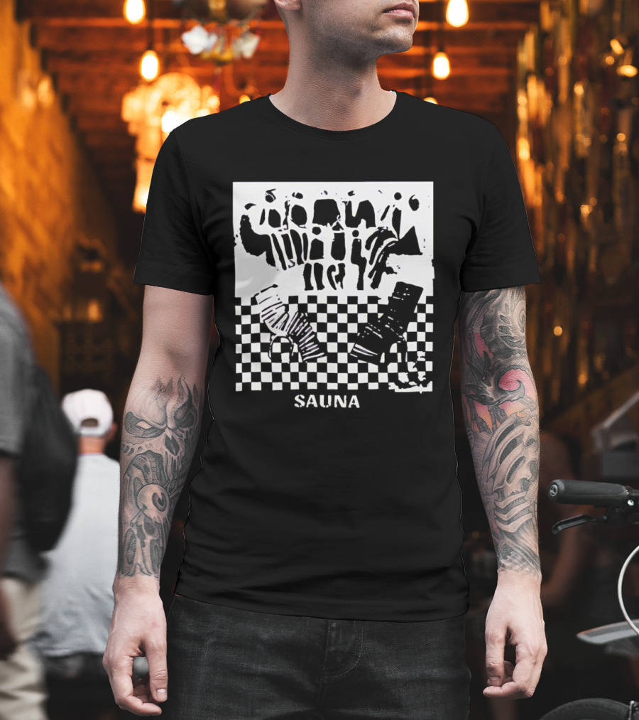 Finding Emily Sauna Angourie Rice Black And White Checkered T-Shirt