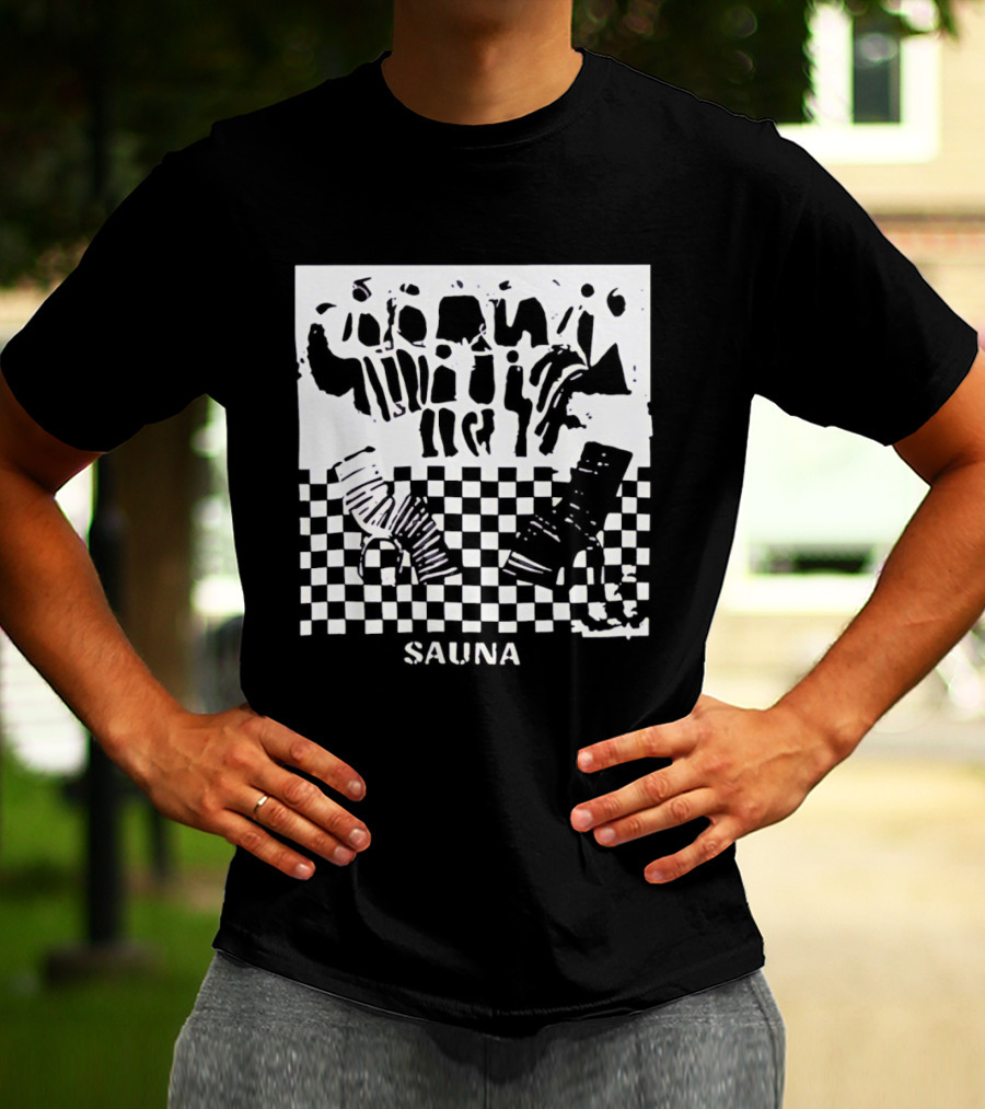 Finding Emily Sauna Angourie Rice Black And White Checkered T-Shirt
