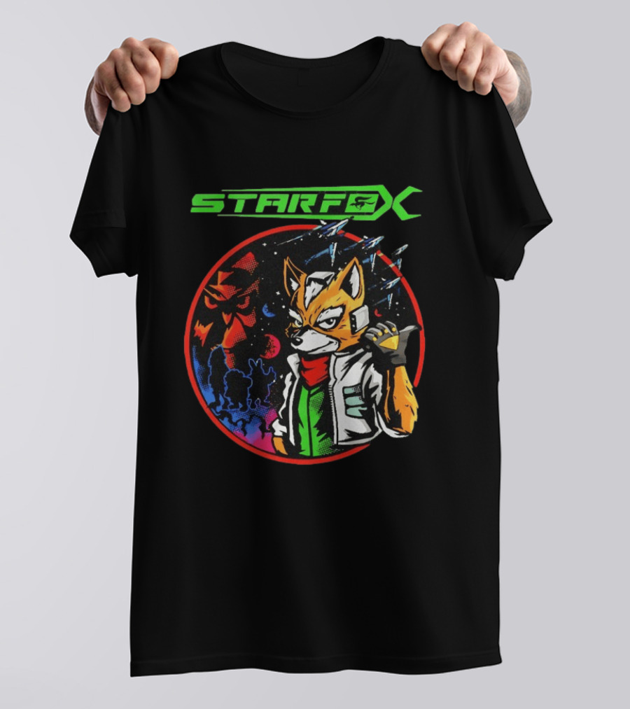 Star Fox Fox McCloud Retro Space Adventure T-Shirt