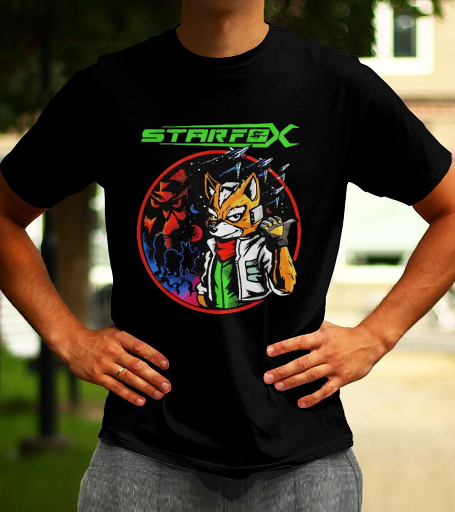 Star Fox Fox McCloud Retro Space Adventure T-Shirt